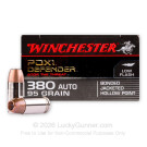 380 Auto - 95 Grain JHP - Winchester Supreme Elite PDX1- 200 Rounds