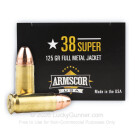 38 Super - 125 gr FMJ - Armscor - 1000 Rounds