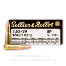 7.62x39 - 124 Grain SP - Sellier & Bellot - 20 Rounds