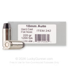 10mm Auto - 220 Grain Hard Cast - Underwood - 200 Rounds