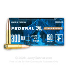 300 AAC Blackout - 150 Grain JSP - Federal Power-Shok - 20 Rounds