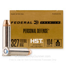 327 Federal Magnum - 104 Grain JHP - Federal Personal Defense HST - 20 Rounds
