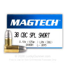 38 Special Short - 125 gr LRN - Magtech - 1000 Rounds
