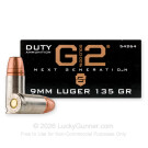 9mm - 135 Grain JHP - Speer Gold Dot G2 - 1000 Rounds