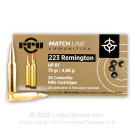 223 Rem - 75 Grain HPBT Match - Prvi Partizan - 1000 Rounds