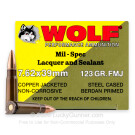 7.62x39 - 123 Grain FMJ - Wolf - 20 Rounds