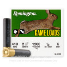 410 Bore - 2-1/2" Lead Shot - 1/2 oz. - #6 -  Remington Game Load - 20 Rounds