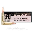 300 AAC Blackout - 208 Grain ELD Match - Hornady BLACK - 20 Rounds