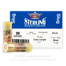 20 Gauge - 2-3/4" 3/4oz. Rifled Slug - Sterling - 200 Rounds