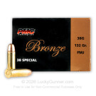 38 Special - 132 Grain FMJ - PMC Bronze - 50 Rounds