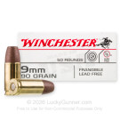 9mm - 90 Grain Lead-Free Frangible - Winchester - 500 Rounds