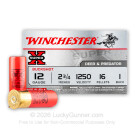 12 Gauge - 2-3/4" Super-X #1 Buck - Winchester - 250 Rounds