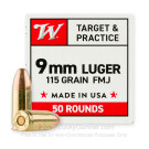 9mm - 115 Grain FMJ - Winchester - 1000 Rounds