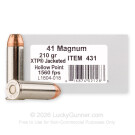 41 Remington Mag - 210 Grain XTP JHP - Underwood - 20 Rounds