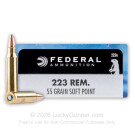 223 Rem - 55 Grain SP - Federal Power-Shok - 20 Rounds