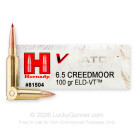 6.5 Creedmoor - 100 Grain ELD-VT - Hornady V-Match - 20 Rounds
