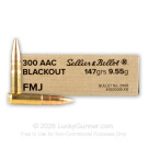 300 AAC Blackout - 147 Grain FMJ - Sellier & Bellot - 20