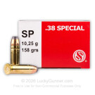38 Special - 158 gr SJSP - Sellier & Bellot- 1000 Rounds