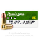 9mm - 115 Grain JHP - Remington UMC - 50 Rounds