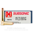 45-70 - 410 Grain Sub-X - Hornady Subsonic - 20 Rounds