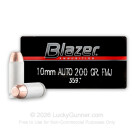 10mm Auto - 200 Grain FMJ - Blazer - 50 Rounds