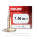 5.56x45 - 77 Grain OTM - Black Hills - 50 Rounds