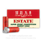 12 Gauge - 2-3/4" 1-1/8oz. #8 Shot - Estate Super Sport Competition Target Load - 250 Rounds