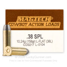38 Special - 158 Grain LFN - Magtech Cowboy Action - 1000 Rounds