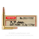 7.7 Japanese - 174 Grain SP - Norma - 20 Rounds