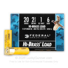 20 Gauge - 2-3/4" 1oz. #6 Shot - Federal - 25 Rounds