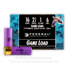 16 Gauge – 2-3/4” 1 oz. #6 Lead Shot – Federal Game-Shok - 250 Rounds