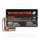 40 S&W - 180 Grain JHP - Winchester Supreme Elite - 20 Rounds