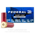 12 Gauge - 2 3/4" 1 1/8 oz. #4 Bird Shot - Federal Game Shok - 25 Rounds