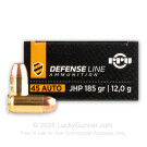 45 ACP - 185 Grain JHP - Prvi Partizan - 50 Rounds