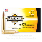 223 Rem - 55 Grain PSP - Armscor USA - 20 Rounds