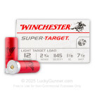12 Gauge - 2-3/4" 1-1/8 oz. #7.5 Lead Shot - Winchester Super-Target - 250 Rounds