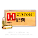 25 ACP - 35 Grain JHP XTP - Hornady - 25 Rounds