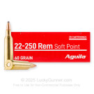 22-250 - 60 Grain SP - Aguila - 20 Rounds
