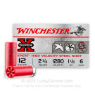 12 ga - 2-3/4" Steel Shot Game Load - 1-1/8 oz - #6 - Winchester Super-X - 25 Rounds