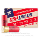 12 Gauge - 2-3/4" 9 Pellets 00 Buckshot - Winchester USA VALOR - 25 Rounds