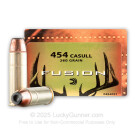454 Casull - 260 Grain SP - Federal Fusion - 20 Rounds