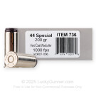 44 Special - 200 Grain Hard Cast Wadcutter - Underwood - 20 Rounds