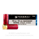 12 Gauge - 2-3/4" 00 Buck - Federal Power Shok - 5 Rounds