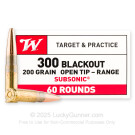 300 AAC Blackout - 200 Grain Open Tip - Winchester Super-X - 60 Rounds