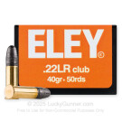 22 LR - 40 gr LRN - Eley Club - 50 Rounds