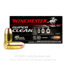 45 ACP - 160 Grain Lead-Free FMJ - Winchester Super Clean - 500 Rounds