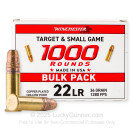 22 LR - 36 Grain CPHP - Winchester USA - 2000 Rounds