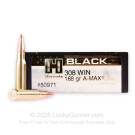308 - 168 Grain A-MAX - Hornady BLACK - 20 Rounds