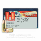 45 ACP - 185 Grain XTP JHP - Hornady American Gunner - 200 Rounds