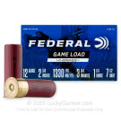 12 Gauge - 2-3/4" 1-1/4oz. #7.5 Shot - Federal Game Load Upland Hi-Brass - 250 Rounds